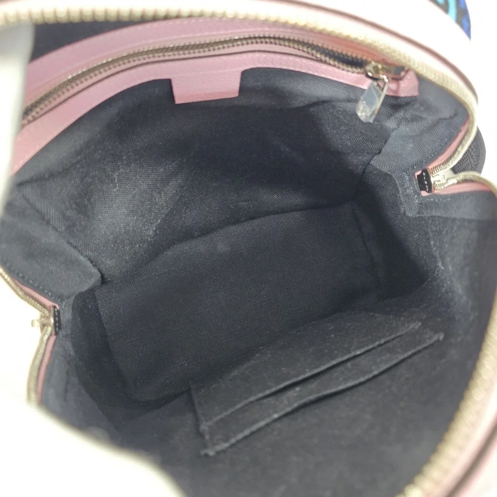 Gucci GG Psychedelic Small Backpack Multicolor Monogram Pink Leather Bag - Picture 11 of 15
